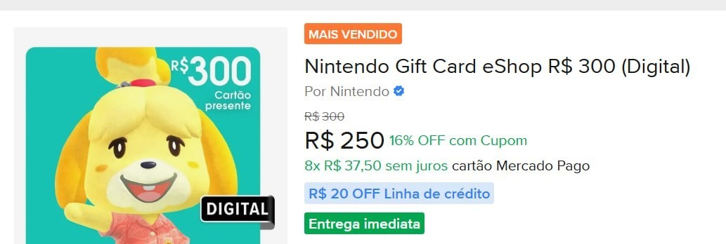 SEU SWITCH VAI AGRADECER ESSE CRÉDITO