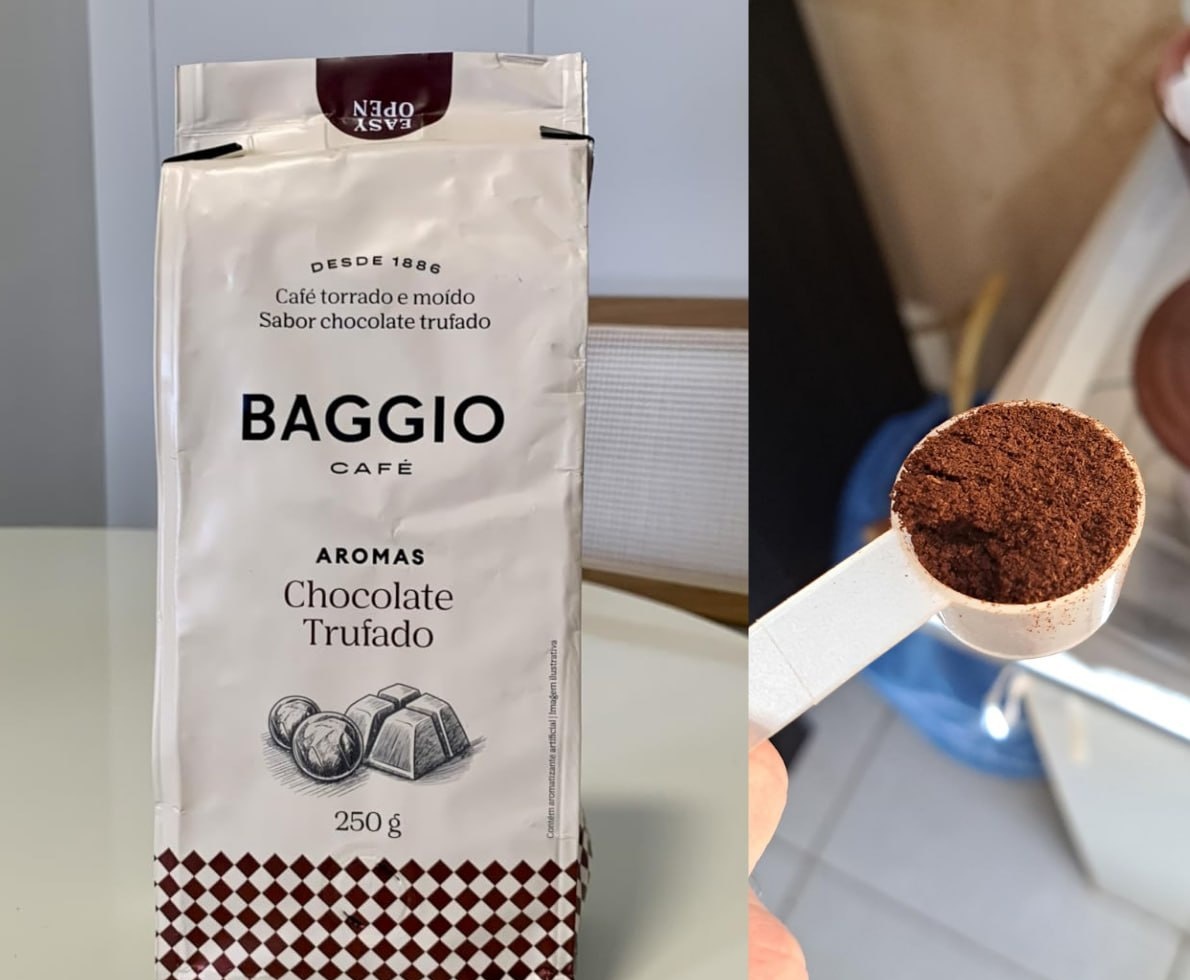 Baggio Café Café Torrado e Moído Aroma de Chocolate Trufado 250g