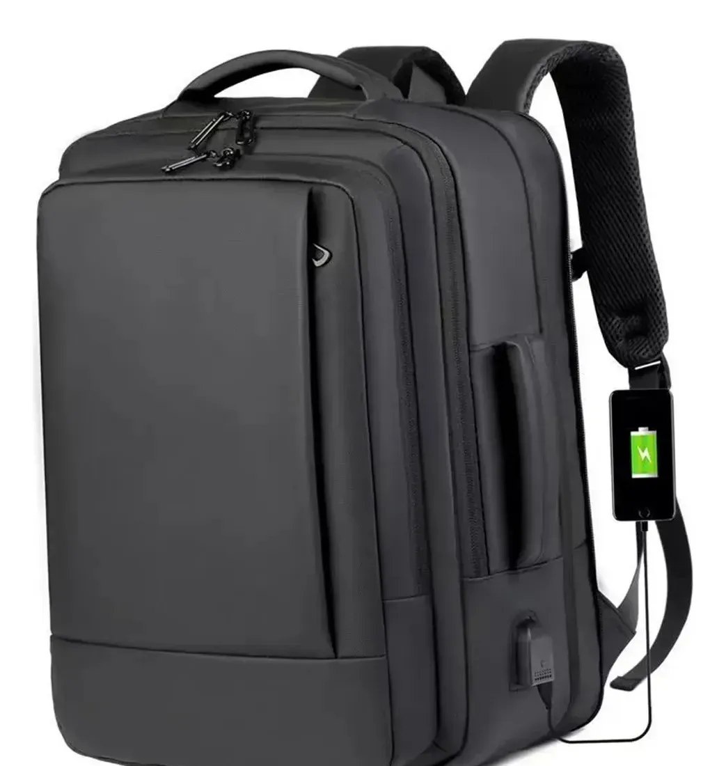 Mochila jiesipote À Prova Dágua Reforçada Expansível Cor Preto