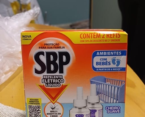 Caixa 02 uni. Repelente Líquido Elétrico SBP Refil 32,9ml