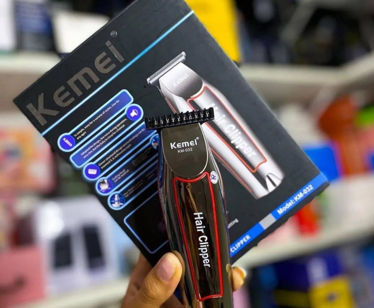 Máquina de Acabamento Kemei 032 para Cabelo, Barba e Pelos